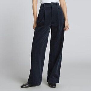 Everlane Wide Leg Corduroy Pant in Navy